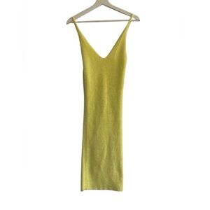 Fashion nova Elegant Yellow Knit Dress Size XL